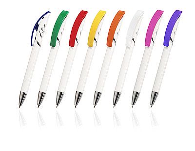 długopisy Starco WHITE z nadrukiem full kolor CMYK