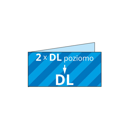 ulotki składane 2xDL (poziomo) do DL