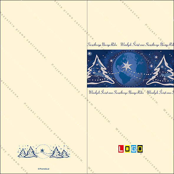 karnet świąteczny - wzór BN3-265 awers
