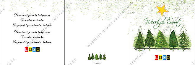 kartki świąteczne z kolędami - CD-karnet - wzór cdkarn_BK-007 awers